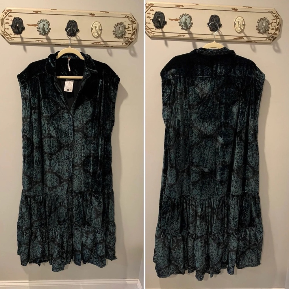 NWT Free People On My Mind Velvet Maxi Top - Picture 7 of 13